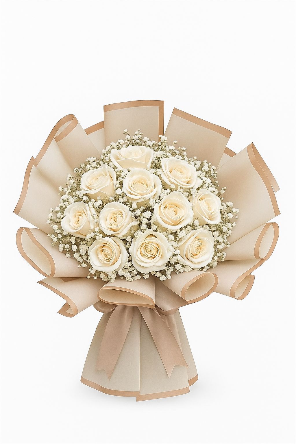 White roses bouquet