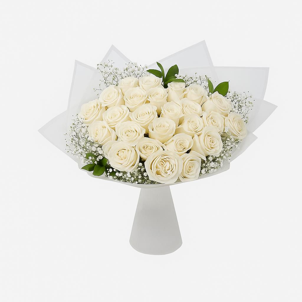White roses arrangement